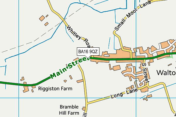 BA16 9QZ map - OS VectorMap District (Ordnance Survey) BA16 9QZ map - OS VectorMap District (Ordnance Survey)