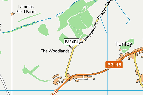BA2 0DJ map - OS VectorMap District (Ordnance Survey) BA2 0DJ map - OS VectorMap District (Ordnance Survey)