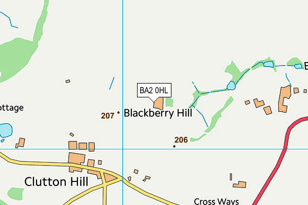 BA2 0HL map - OS VectorMap District (Ordnance Survey) BA2 0HL map - OS VectorMap District (Ordnance Survey)