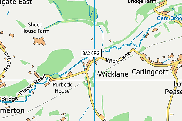 BA2 0PG map - OS VectorMap District (Ordnance Survey)