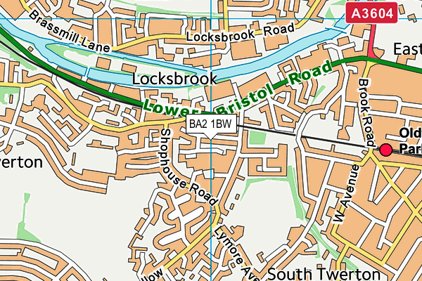BA2 1BW map - OS VectorMap District (Ordnance Survey) BA2 1BW map - OS VectorMap District (Ordnance Survey)