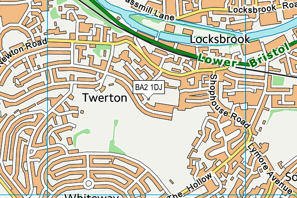BA2 1DJ map - OS VectorMap District (Ordnance Survey) BA2 1DJ map - OS VectorMap District (Ordnance Survey)