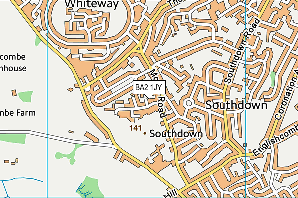 BA2 1JY map - OS VectorMap District (Ordnance Survey) BA2 1JY map - OS VectorMap District (Ordnance Survey)