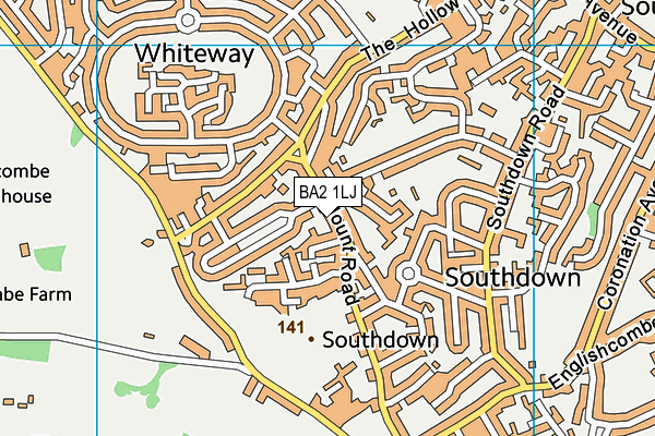 BA2 1LJ map - OS VectorMap District (Ordnance Survey) BA2 1LJ map - OS VectorMap District (Ordnance Survey)