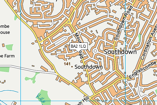 BA2 1LQ map - OS VectorMap District (Ordnance Survey) BA2 1LQ map - OS VectorMap District (Ordnance Survey)