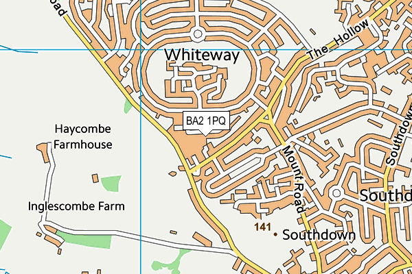BA2 1PQ map - OS VectorMap District (Ordnance Survey) BA2 1PQ map - OS VectorMap District (Ordnance Survey)