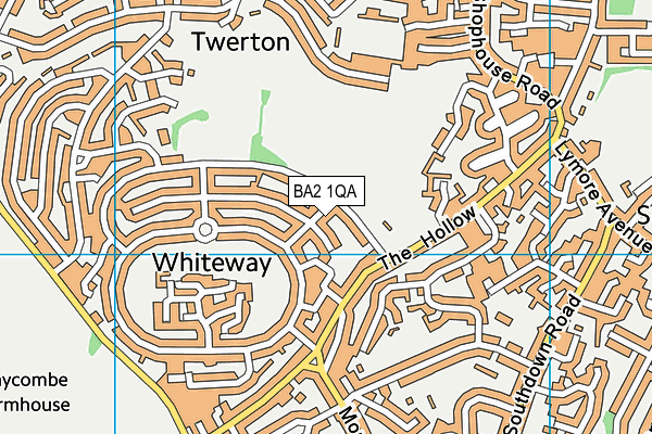 BA2 1QA map - OS VectorMap District (Ordnance Survey) BA2 1QA map - OS VectorMap District (Ordnance Survey)