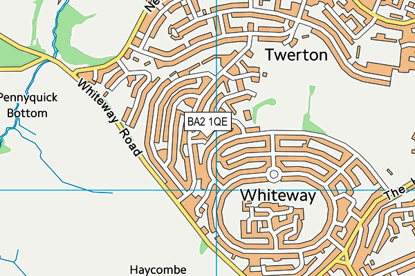 BA2 1QE map - OS VectorMap District (Ordnance Survey) BA2 1QE map - OS VectorMap District (Ordnance Survey)