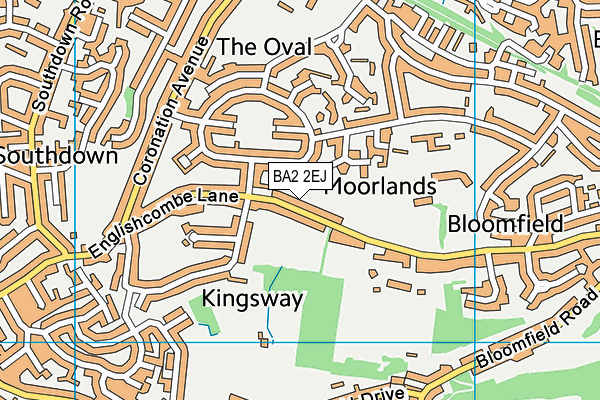 BA2 2EJ map - OS VectorMap District (Ordnance Survey) BA2 2EJ map - OS VectorMap District (Ordnance Survey)