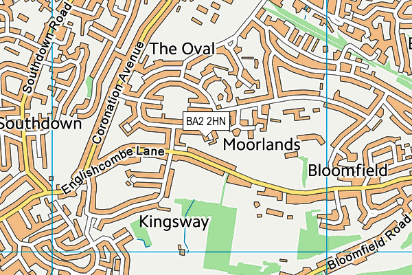 BA2 2HN map - OS VectorMap District (Ordnance Survey) BA2 2HN map - OS VectorMap District (Ordnance Survey)