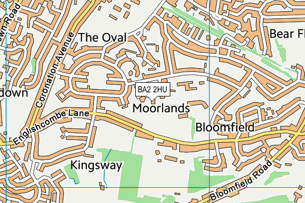 BA2 2HU map - OS VectorMap District (Ordnance Survey) BA2 2HU map - OS VectorMap District (Ordnance Survey)