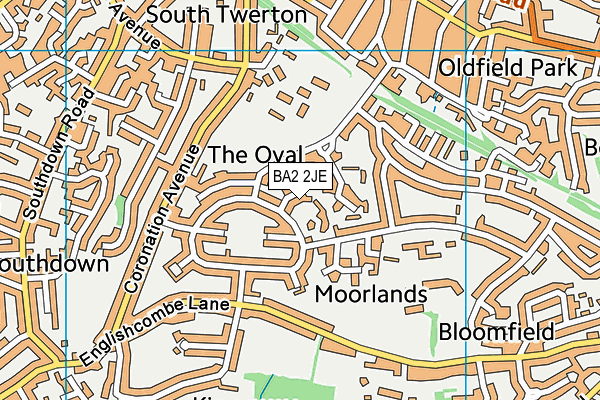 BA2 2JE map - OS VectorMap District (Ordnance Survey) BA2 2JE map - OS VectorMap District (Ordnance Survey)