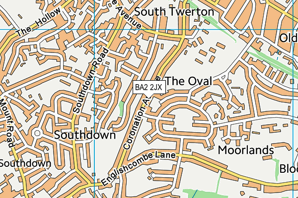 BA2 2JX map - OS VectorMap District (Ordnance Survey) BA2 2JX map - OS VectorMap District (Ordnance Survey)