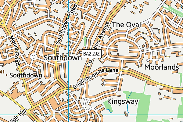 BA2 2JZ map - OS VectorMap District (Ordnance Survey) BA2 2JZ map - OS VectorMap District (Ordnance Survey)
