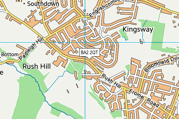BA2 2QT map - OS VectorMap District (Ordnance Survey) BA2 2QT map - OS VectorMap District (Ordnance Survey)