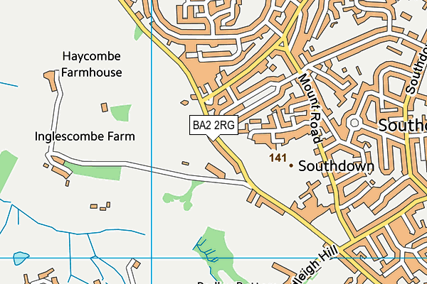 BA2 2RG map - OS VectorMap District (Ordnance Survey) BA2 2RG map - OS VectorMap District (Ordnance Survey)