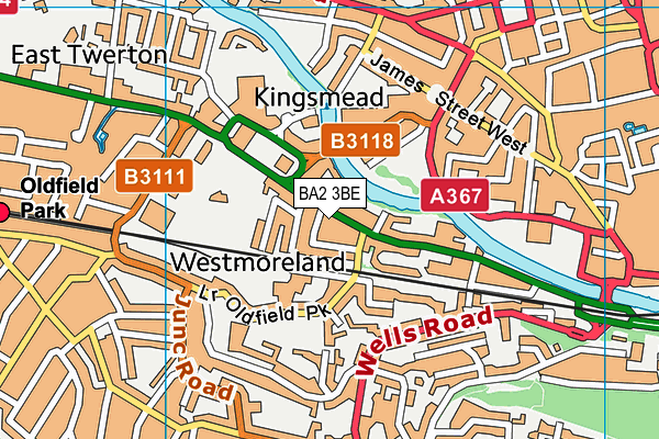 BA2 3BE map - OS VectorMap District (Ordnance Survey) BA2 3BE map - OS VectorMap District (Ordnance Survey)
