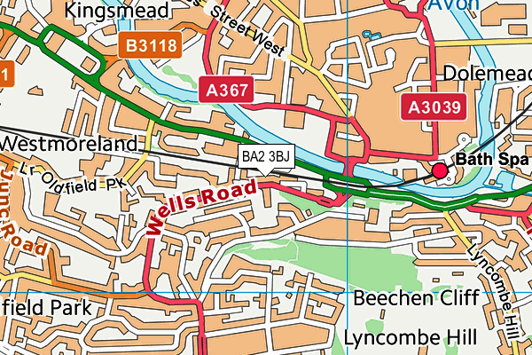 BA2 3BJ map - OS VectorMap District (Ordnance Survey) BA2 3BJ map - OS VectorMap District (Ordnance Survey)