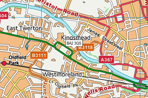 BA2 3QS map - OS VectorMap District (Ordnance Survey) BA2 3QS map - OS VectorMap District (Ordnance Survey)