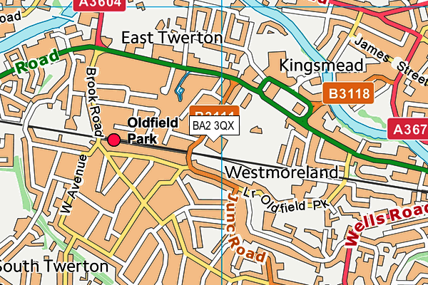 BA2 3QX map - OS VectorMap District (Ordnance Survey) BA2 3QX map - OS VectorMap District (Ordnance Survey)