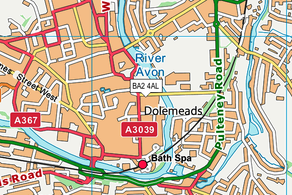 BA2 4AL map - OS VectorMap District (Ordnance Survey)