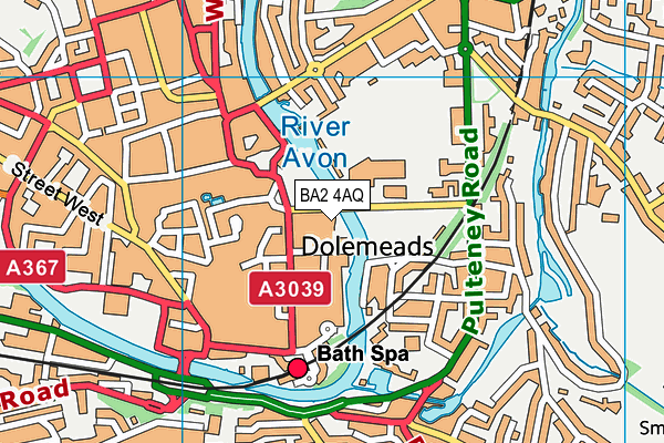BA2 4AQ map - OS VectorMap District (Ordnance Survey)
