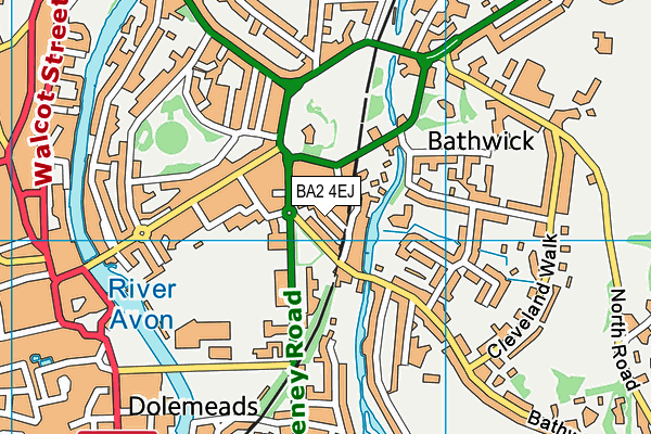 BA2 4EJ map - OS VectorMap District (Ordnance Survey)