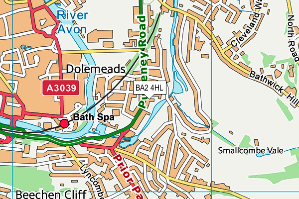BA2 4HL map - OS VectorMap District (Ordnance Survey) BA2 4HL map - OS VectorMap District (Ordnance Survey)