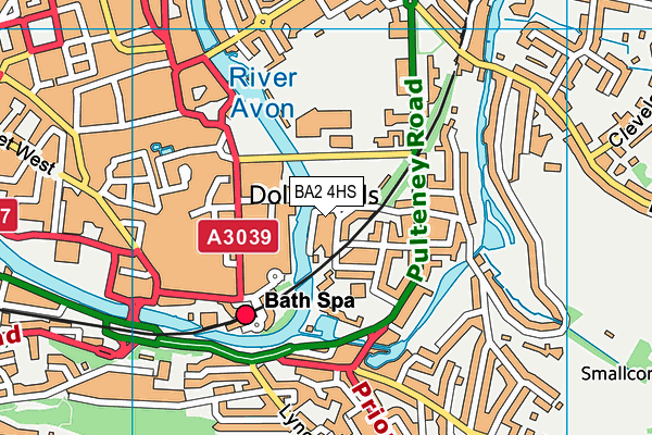 BA2 4HS map - OS VectorMap District (Ordnance Survey)