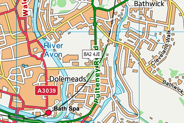 BA2 4JE map - OS VectorMap District (Ordnance Survey) BA2 4JE map - OS VectorMap District (Ordnance Survey)