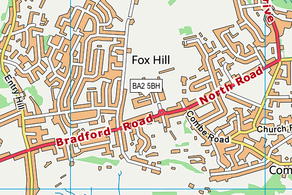 BA2 5BH map - OS VectorMap District (Ordnance Survey) BA2 5BH map - OS VectorMap District (Ordnance Survey)