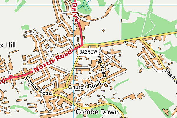 BA2 5EW map - OS VectorMap District (Ordnance Survey)
