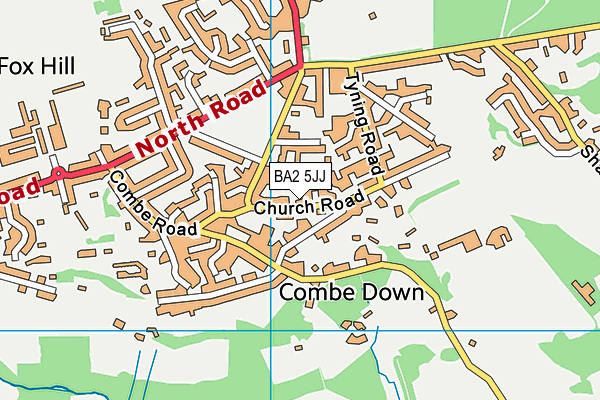 BA2 5JJ map - OS VectorMap District (Ordnance Survey) BA2 5JJ map - OS VectorMap District (Ordnance Survey)