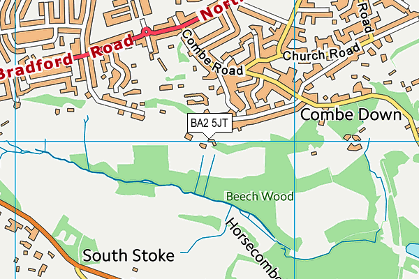 BA2 5JT map - OS VectorMap District (Ordnance Survey) BA2 5JT map - OS VectorMap District (Ordnance Survey)