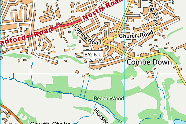 BA2 5JU map - OS VectorMap District (Ordnance Survey) BA2 5JU map - OS VectorMap District (Ordnance Survey)
