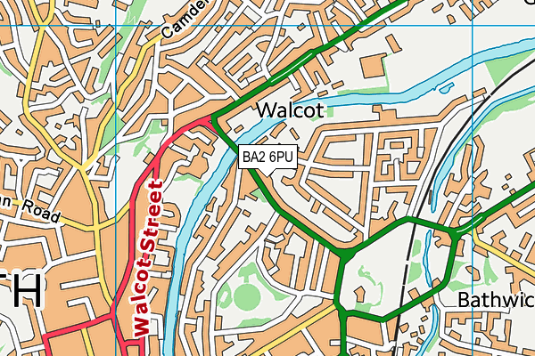 BA2 6PU map - OS VectorMap District (Ordnance Survey)