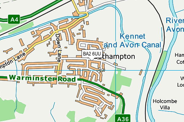BA2 6UU map - OS VectorMap District (Ordnance Survey) BA2 6UU map - OS VectorMap District (Ordnance Survey)