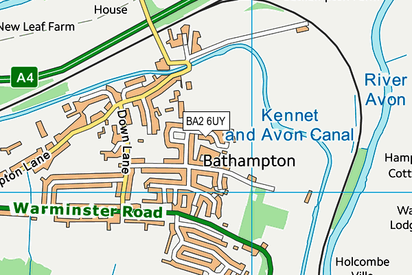 BA2 6UY map - OS VectorMap District (Ordnance Survey) BA2 6UY map - OS VectorMap District (Ordnance Survey)