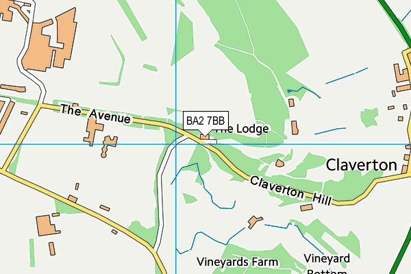 BA2 7BB map - OS VectorMap District (Ordnance Survey)