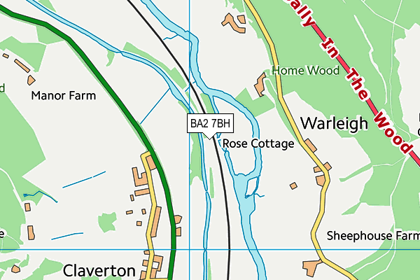 BA2 7BH map - OS VectorMap District (Ordnance Survey) BA2 7BH map - OS VectorMap District (Ordnance Survey)