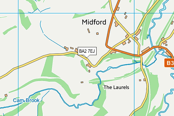 BA2 7EJ map - OS VectorMap District (Ordnance Survey) BA2 7EJ map - OS VectorMap District (Ordnance Survey)