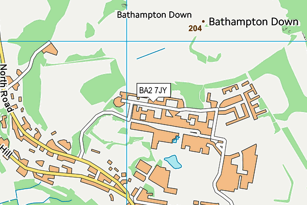 BA2 7JY map - OS VectorMap District (Ordnance Survey) BA2 7JY map - OS VectorMap District (Ordnance Survey)