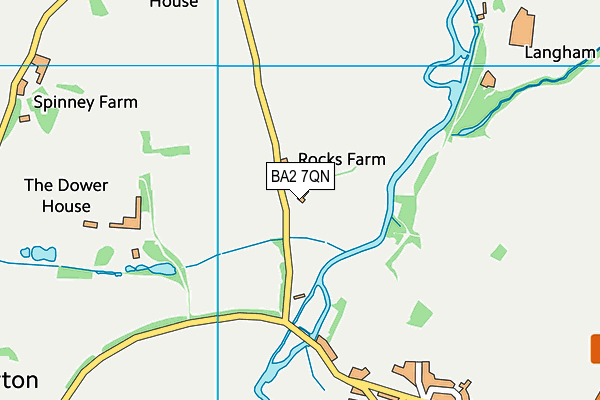 BA2 7QN map - OS VectorMap District (Ordnance Survey) BA2 7QN map - OS VectorMap District (Ordnance Survey)