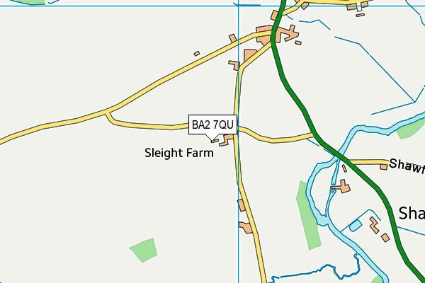 BA2 7QU map - OS VectorMap District (Ordnance Survey) BA2 7QU map - OS VectorMap District (Ordnance Survey)