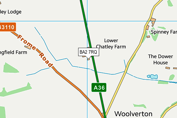 BA2 7RQ map - OS VectorMap District (Ordnance Survey) BA2 7RQ map - OS VectorMap District (Ordnance Survey)