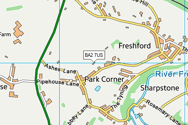 BA2 7US map - OS VectorMap District (Ordnance Survey) BA2 7US map - OS VectorMap District (Ordnance Survey)