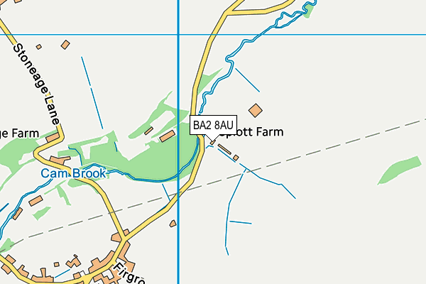BA2 8AU map - OS VectorMap District (Ordnance Survey) BA2 8AU map - OS VectorMap District (Ordnance Survey)