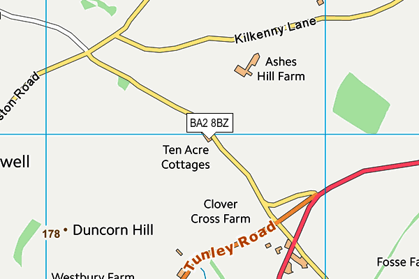 BA2 8BZ map - OS VectorMap District (Ordnance Survey) BA2 8BZ map - OS VectorMap District (Ordnance Survey)