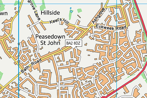 BA2 8DZ map - OS VectorMap District (Ordnance Survey) BA2 8DZ map - OS VectorMap District (Ordnance Survey)