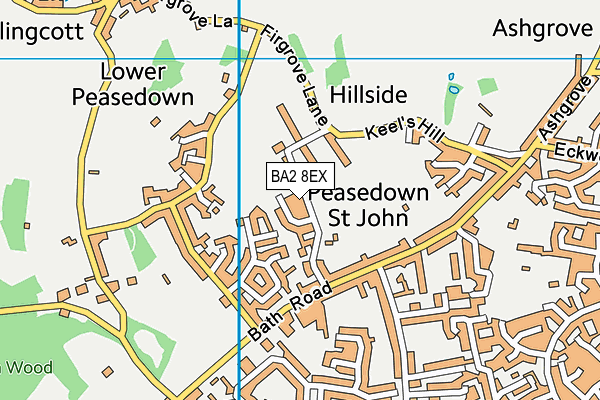 BA2 8EX map - OS VectorMap District (Ordnance Survey) BA2 8EX map - OS VectorMap District (Ordnance Survey)
